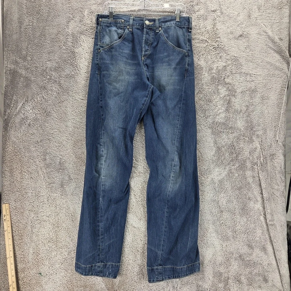 Vintage Levis Engineered Jeans Mens 32x34 Blue Twisted One Pocket Buckle Back
